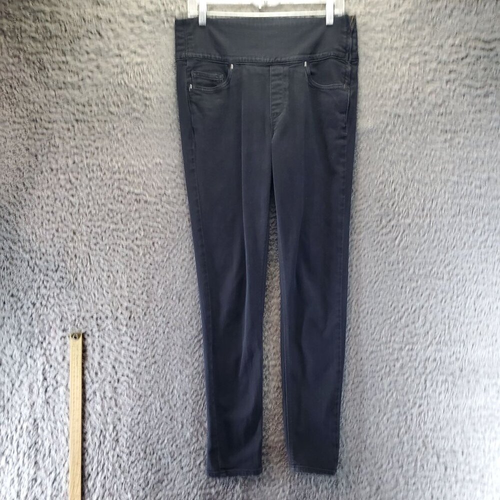 Spanx Jeans Womens 30 Black The Signature Skinny Stretch Cotton Blend Pull-On